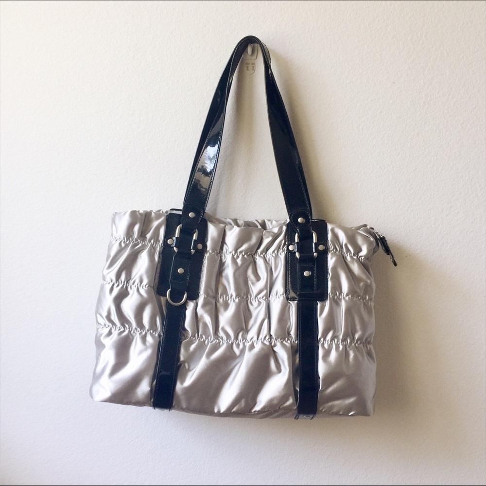 Silver Puffy Bag